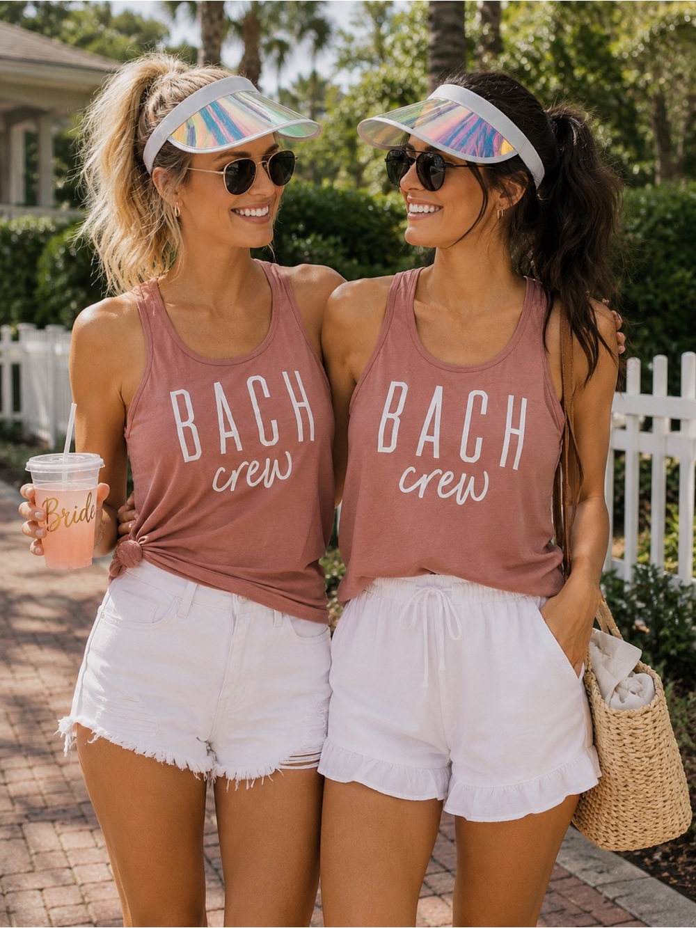 2 ‘Bach Crew’ Bachelorette Party Pink Tank Tops